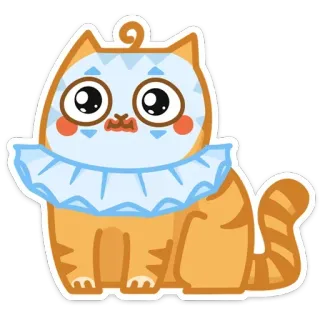 🙂 chat, autocollant, mignon, animal, dessin animé, kawaii telegram sticker