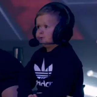 👥 Bebé, Gamer, Auriculares, Adidas, Niño whatsapp sticker