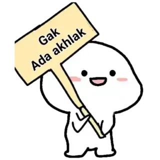 🤡 Gak Ada akhlak мультфильм, знак, милый, персонаж telegram sticker