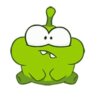 🤢 Om Nom Cut the Rope Om Nom, Cut the Rope, Monstro verde, Desenho animado, Jogo, Fofo whatsapp sticker