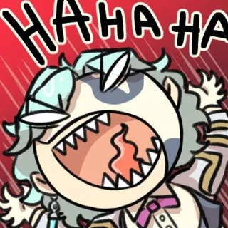 😡 HAHAHA rire, dessin animé, mème, drôle, émotions whatsapp sticker