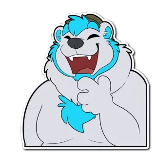 😄 beruang, kartun, berbulu, karakter, ilustrasi, hewan, imut, tersenyum whatsapp sticker