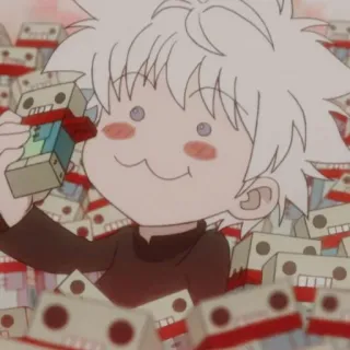 😂 Killua Zoldyck Hunter x Hunter Anime, Cartoon, Figur, Hunter x Hunter, Killua, Killua Zoldyck telegram sticker
