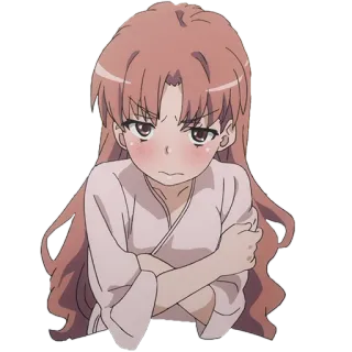 😤 anime, dziewczyna, różowe włosy, słodka, zła, wyraz telegram sticker