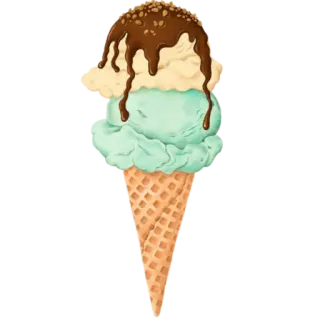 🍦 helado, cono, postre, comida, dulce, congelado, verano telegram sticker