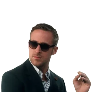 😎 ryan gosling, acteur, film, cool, zonnebril whatsapp sticker
