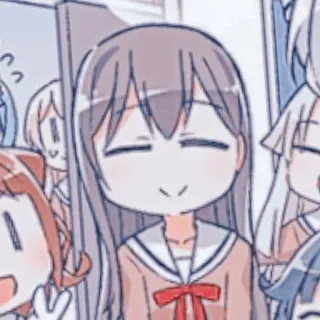 🌟 chica anime, linda, dibujos animados, uniforme escolar, manga, kawaii whatsapp sticker