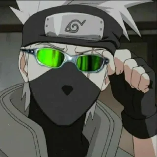 😎 Kakashi Naruto Anime, Kakashi, Ninja, Manga, Dibujos animados, Gafas telegram sticker