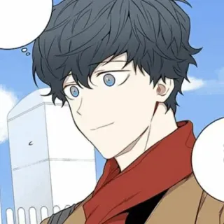 🙂 hombre, anime, personaje, dibujo animado, retrato, arte telegram sticker