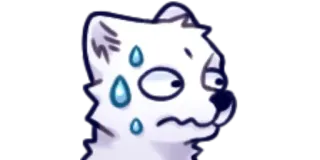😰 chó, lo lắng, đổ mồ hôi, bồn chồn, hoạt hình telegram sticker