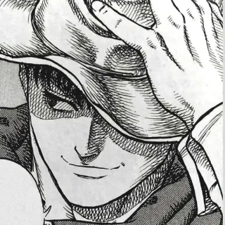 ⚔ Manga, Retrato, Sombrero, Boceto, Mano telegram sticker