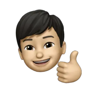 🫁 Emoji, Avatar, Pollice in su, Positivo whatsapp sticker