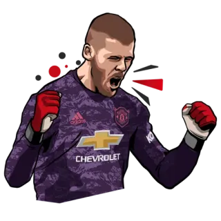 ✌️ football, Manchester United, football, athlète, gardien telegram sticker
