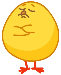 😣 Huhn, Vogel, Niedlich, Cartoon, Gelb whatsapp sticker