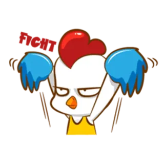 👯 cartone animato, pollo, emoji, divertente, adesivo whatsapp sticker
