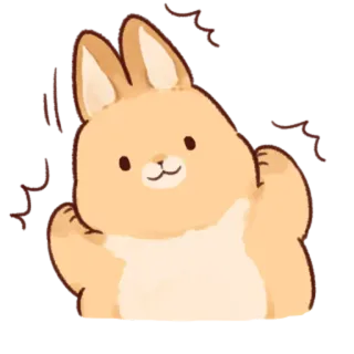 💪 bunny, rabbit, cute, animal, cartoon, kawaii telegram sticker
