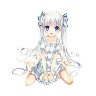 😮 chica anime, dibujo animado, ilustración, manga, arte telegram sticker