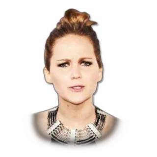 😕 Jennifer Lawrence, actress, portrait, celebrity telegram sticker