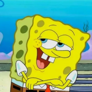 🤡 Spongebob Squarepants Мультфильм, Желтый, Квадрат, Губка, Смешной telegram sticker