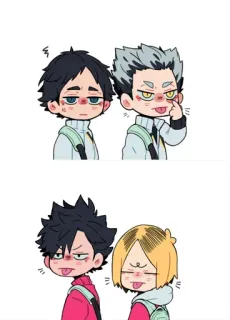 ©️ アニメ, ハイキュー!!, キャラクター, かわいい, 漫画, イラスト whatsapp sticker
