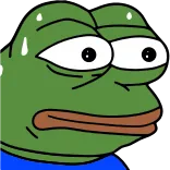 😳 Pepe the Frog Pepe, Rana, Meme, Sudando, Nervioso whatsapp sticker
