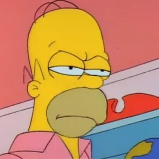 😠 Homer Simpson The Simpsons 만화, 호머, 심슨, 노란색, 표정, 웃긴 telegram sticker