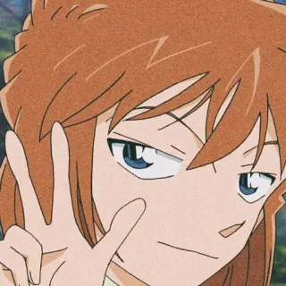 ✌️ Anime, Postać, Znak pokoju, Animowany, Osoba telegram sticker