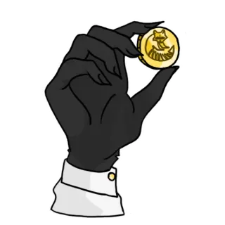 🤑 main, pièce, devise, renard, or, argent whatsapp sticker