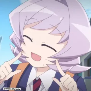 🙃 Anime, Personage, Glimlach, Blij, Schattig telegram sticker