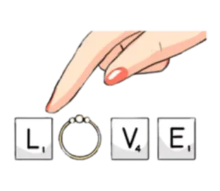 💍 LOVE amor, anillo, romance, compromiso, boda telegram sticker