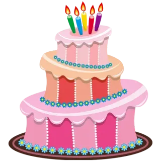 🎂 cake, birthday, dessert, sweet, celebration, candles whatsapp sticker