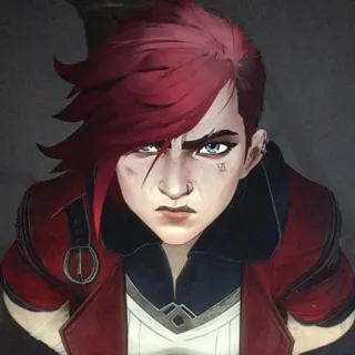 😡 Vi Arcane arcane, league of legends, vi, anime, animated telegram sticker