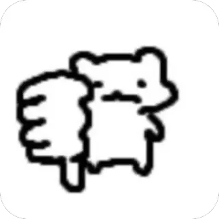 👎 медведь, дерево, рисунок, человечек telegram sticker