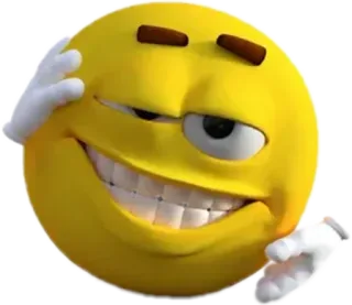 👉 Emoji, Uśmieszek, Zamyślony, Pytający, Niepewny telegram sticker
