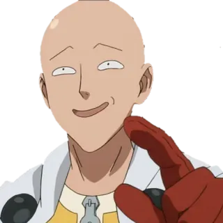 👈 Saitama One-Punch Man Аниме, Герой, Лысый, Смешной, Манга telegram sticker