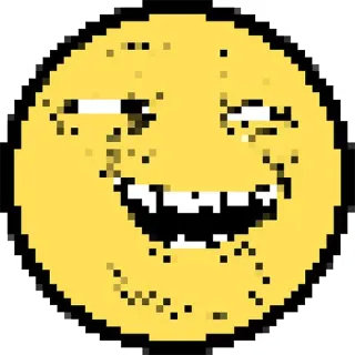 🌝 face, meme, funny, pixelated, retro, emoji whatsapp sticker