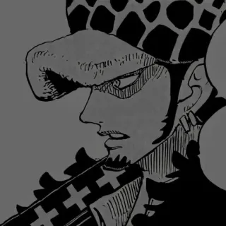 💜 Trafalgar Law One Piece アニメ, ワンピース, トラファルガー・ロー, 海賊, 漫画, キャラクター telegram sticker