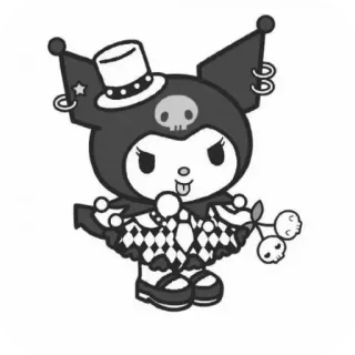 ❤ Kuromi Kuromi, Sanrio, personaje, lindo, sticker, anime, manga telegram sticker
