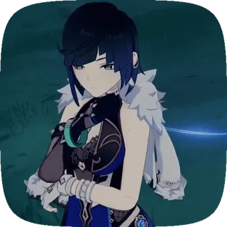 ❗️ Yelan Genshin Impact yelan, genshin impact, postać, gra wideo, anime, kobieta telegram sticker