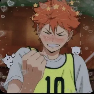 🖤 Hinata Shoyo Haikyuu!! アニメ, ハイキュー!!, 日向翔陽, バレーボール, 漫画, 可愛い, スポーツアニメ telegram sticker