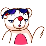 🥵 Lit Мультик, Круто, Огонь, Солнцезащитные очки, Медведь, Огонь telegram sticker