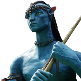 😑 Jake Sully Avatar avatar, jake sully, navi, phim, khoa học viễn tưởng, xanh dương, nhân vật telegram sticker