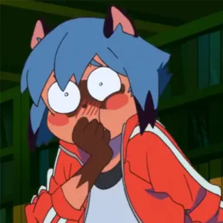 🤪 Michiru Kagemori BNA: Brand New Animal Anime, BNA, Brand New Animal, Michiru Kagemori, Tanuki, zaskoczony/a telegram sticker
