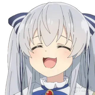 😄 Anime, Mädchen, Lächeln, süß telegram sticker