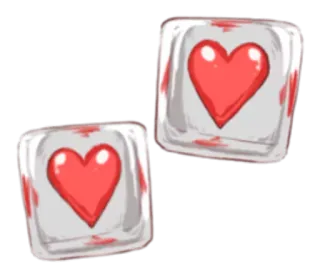 💕 corazones, amor, dados, dibujos animados, romántico telegram sticker