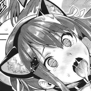 🤤 anime, catgirl, manga, ecchi telegram sticker