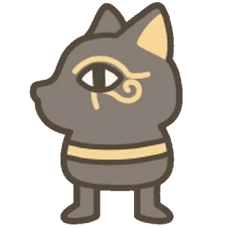 ๐ cat, egyptian, eye of Horus, ancient, statue whatsapp sticker