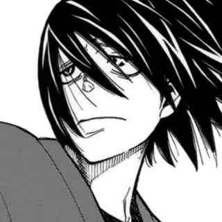 🎨 anime, manga, character, black and white telegram sticker