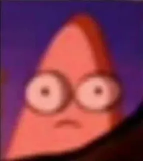 😱 Patrick Star Spongebob Squarepants Патрик Стар, Губка Боб Квадратные Штаны, мультфильм, Nickelodeon, в шоке, смешной whatsapp sticker