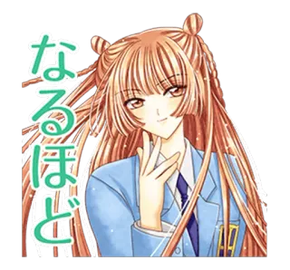 🤔 なるほど anime, girl, cartoon, japanese, ok, expression telegram sticker